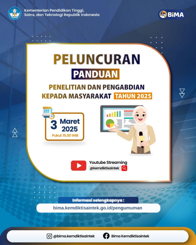 PENGUMUMAN : Peluncuran Panduan Penelitian dan Pengabdian kepada Masyarakat tahun 2025