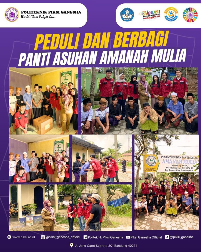 Politeknik Piksi Ganesha Supports SDG 1 Through Donations to Pesantren dan Panti Sosial Amanah Mulia